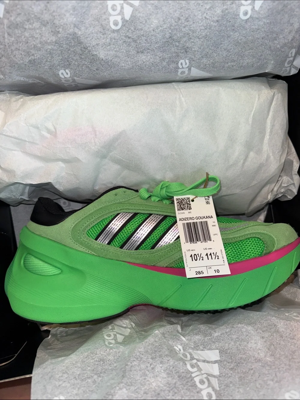 adidas Adizero Goukana 'Solar Lime Screaming Green Black'